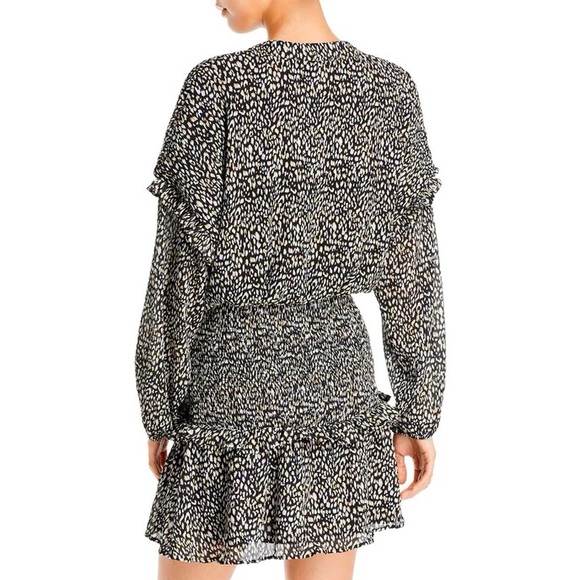 NEW AQUA PRINTED TIE NECK DRESS - Picture 2 of 2